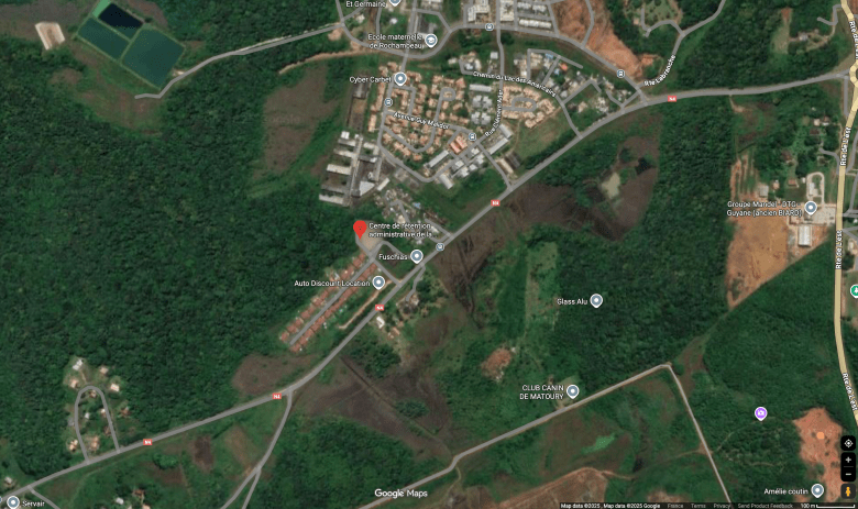 The detention center of Matoury in the French department of Guiana. Google Satellite.