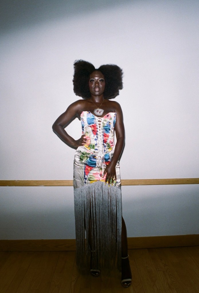 Models wear pieces from Naika Colas' ten-piece capsule collection, "The Remembering," at Parsons School of Design on May 30, 2026. Photo courtesy of Jonathan Courchesne.
